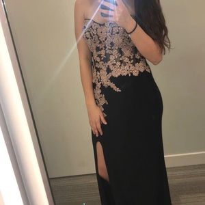 Lace Appliqué Corset PROM DRESS